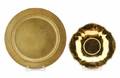 Tiffany  Tiffany Studios 2 Plates Bronze  Gold