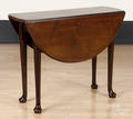 George II mahogany drop leaf dining table