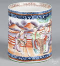 Chinese export porcelain Mandarin palette mug