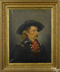 Oil on canvas portrait of George Armstrong Custer 19th c