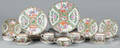 Twentyfive pieces of Chinese export rose medallion porcelain