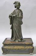 Bronze figure of a Japanese geisha