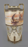 Nippon painted urn