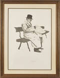 Curtis Hooper lithograph of Winston Churchill