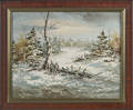 Oil on canvas winter landscape