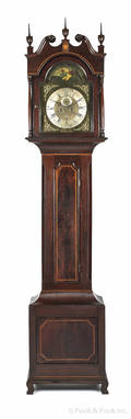 Chippendale mahogany tall case clock
