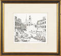 1970 restrike of Paul Reveres engraving of the Boston Massacre
