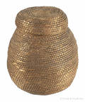Pennsylvania rye straw lidded hamper basket