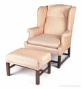 Chippendale style mahogany wing chair