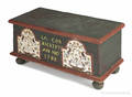 Contemporary painted miniature dower chest
