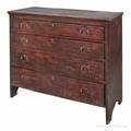New England painted pine chest of drawers