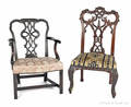 Two Georgian style mahogany dining chairs
