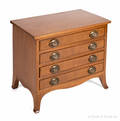 Hepplewhite style miniature mahogany chest of drawers