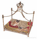 French jeweled brass pet bed