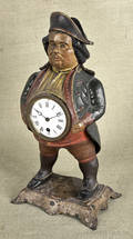 Bradley and Hubbard cast iron figural clock