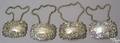 Set of 3 English silver liquor tags