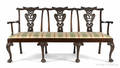 George III style carved mahogany settee