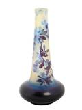 Galle Prunelles Cameo Art Glass Stick Vase