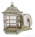 Painted tin squirrel cage