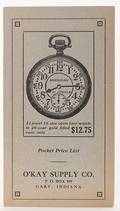 OKay Supply Co Pocket Price List Gary Ind ca