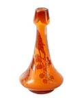 Emile Galle Cameo Glass Bud Vase Ochre