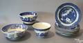 Set of 8 blue willow soup bowls
