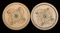 Two Wheel Inside Flower Design Ivory Poker Chips