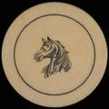 Horse Head Ivory Poker Chip American ca 1890 Finely