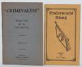 Crime Two Booklets on Criminal Slang Including