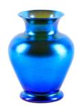 Louis Comfort Tiffany Blue Favrile Vase Signed