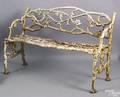 Cast iron twig pattern garden bench late 19th c