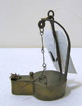 Brass and iron betty lamp