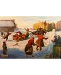ANATOLY SOKOLOFF RUSSIAN 18911971 Winter Fun in the Russian Village
