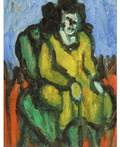 SACHA MOLDOVAN RUSSIAN 19011982 Seated Woman in Yellow
