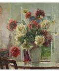 GEORGY ALEXANDROVICH GEORGES LAPCHINE RUSSIAN 18851950 Still Life with Chrysanthemums