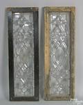 Pair of leaded glass windows