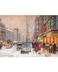 EDOUARD LEON CORTES FRENCH 18811969 Porte St Denis in Winter