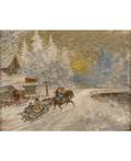 KONSTANTIN KOROVIN RUSSIAN 18611939 A Sleigh Ride Through the Village