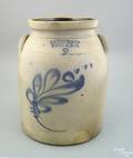 New Hampshire 2 gallon stoneware crock 19th c