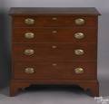 New England Chippendale cherry chest of drawers ca 1790