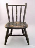 Pennsylvania childs painted rodback windsor side chair 19th c