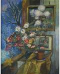 DAVID BURLIUK RUSSIAN 18821967 Flowers by the Window