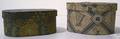 Two wallpaper dresser boxes mid 19th c