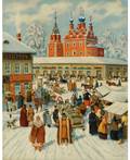 KONSTANTIN KONSTANTINOVICH KUZNETSOV RUSSIAN 18951980 Winter Market