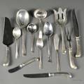 Forty Pieces of Dominick  HaffReed  Barton Rattail AntiqueEighteenth Century Pattern Sterling Silver Flatware late 19thearly 20th