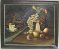 Oil on panel still life with fruit