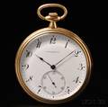 Tiffany  Co 18kt Gold Open Face Pocket Watch