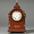 Inlaid Mahogany Dometop Mantel Clock