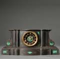 French Black Slate Mantel Clock