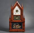 Birge  Fuller Mahogany Double Steeple Wagon Spring Shelf Clock